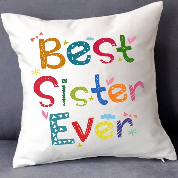 GRABADEAL Stylish Best Sister Ever Cushions Gift for Raksha bandhan